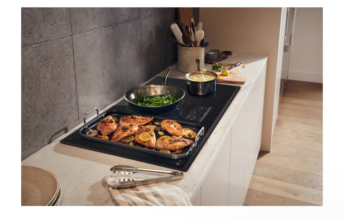 LG STUDIO 36” Induction Cooktop with 5 Burners and Flexible Cooking Zone