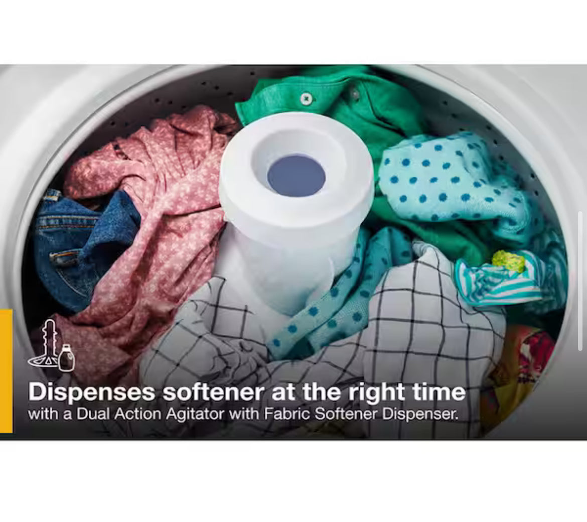 White Laundry Center with 3.5 cu. ft. Washer and 5.9 cu. ft. Gas Dryer with 9 Wash Cycles and AutoDry