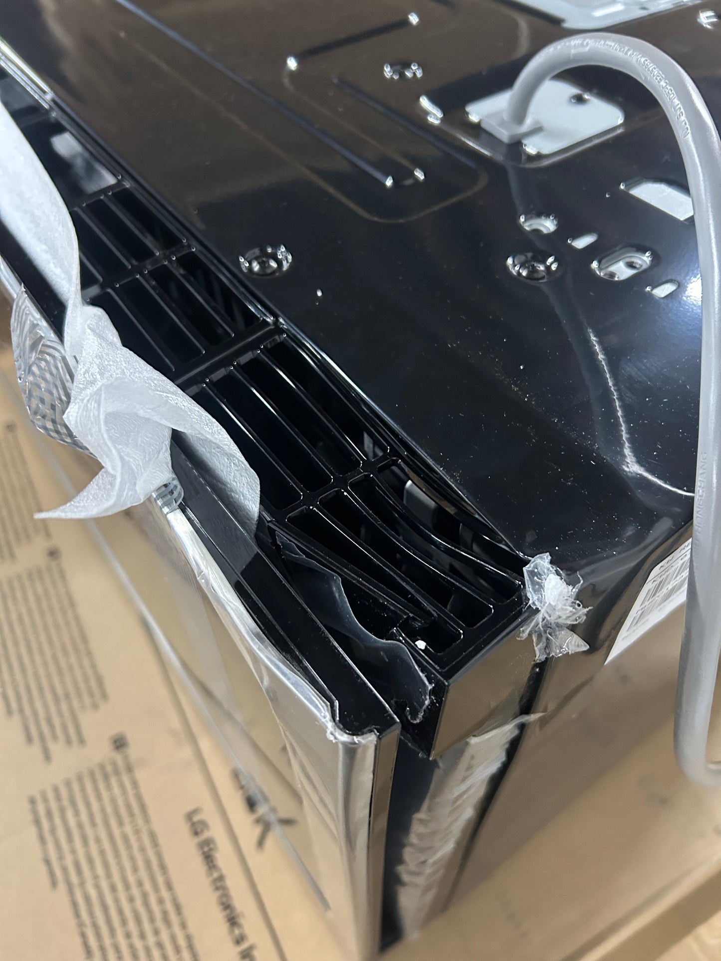 *Slightly Damaged* Smart 1.7 cu. ft. Over the Range Convection Microwave Oven with Air Fry in PrintProof Stainless Steel