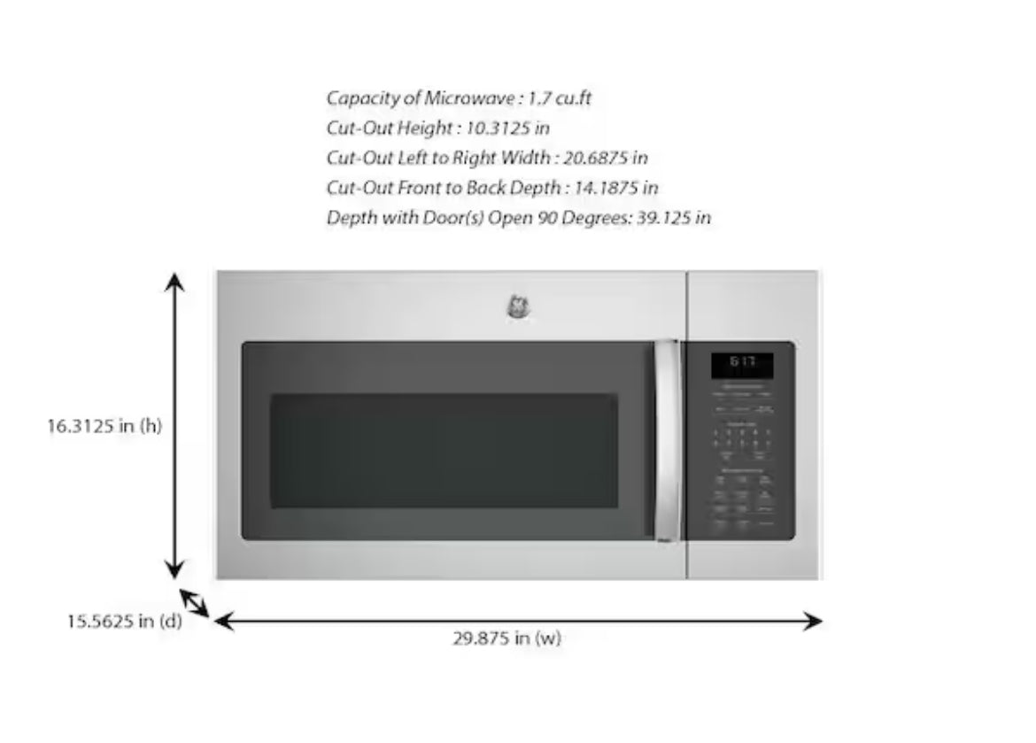 1.7 cu. ft. Over the Range Microwave with Sensor Cooking in Stainless Steel
