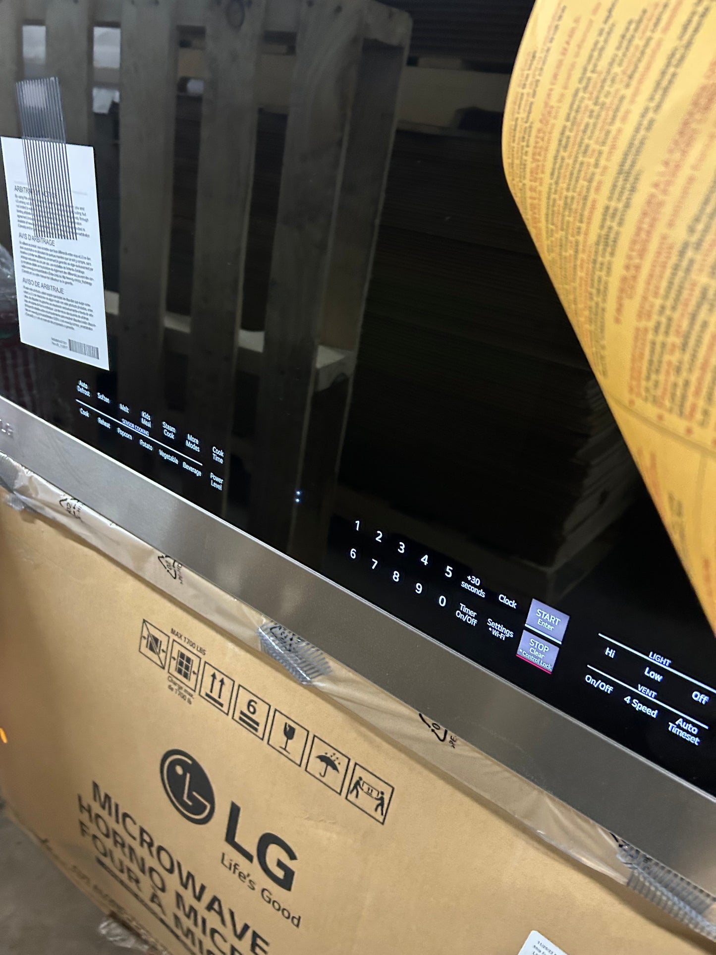 2.1 cu. ft. 30 in. Width PrintProof Stainless Steel 1,050-Watt Smart Over-the-Range Microwave Oven with ExtendaVent 2.0