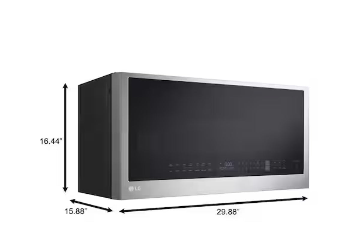 Smart 30 in. W 2 cu. ft. Over the Range Microwave with EasyClean 1,050-Watt in PrintProof Stainless Steel