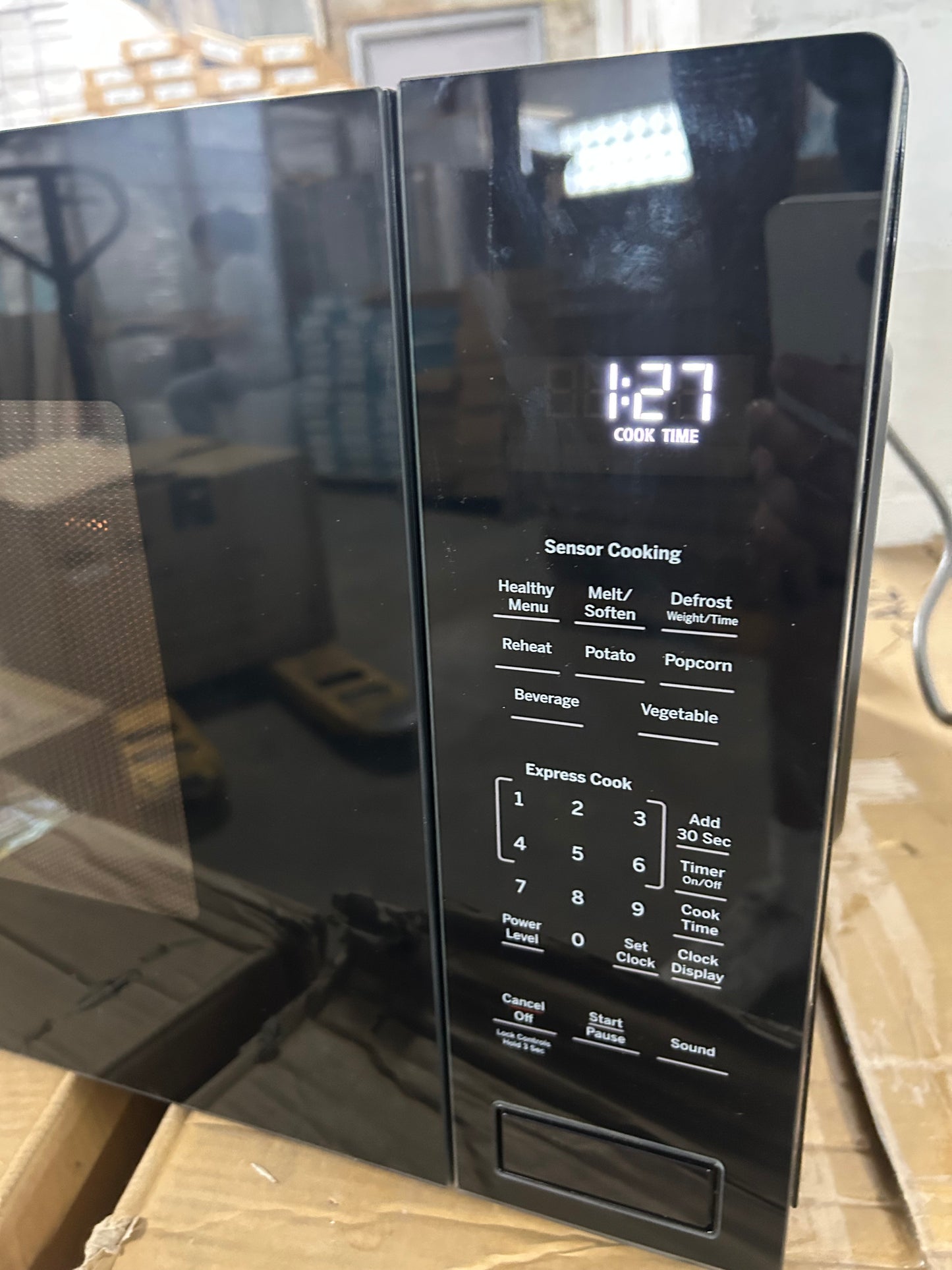 Profile 2.2 cu. ft. Built-In Microwave in Black with Sensor Cooking