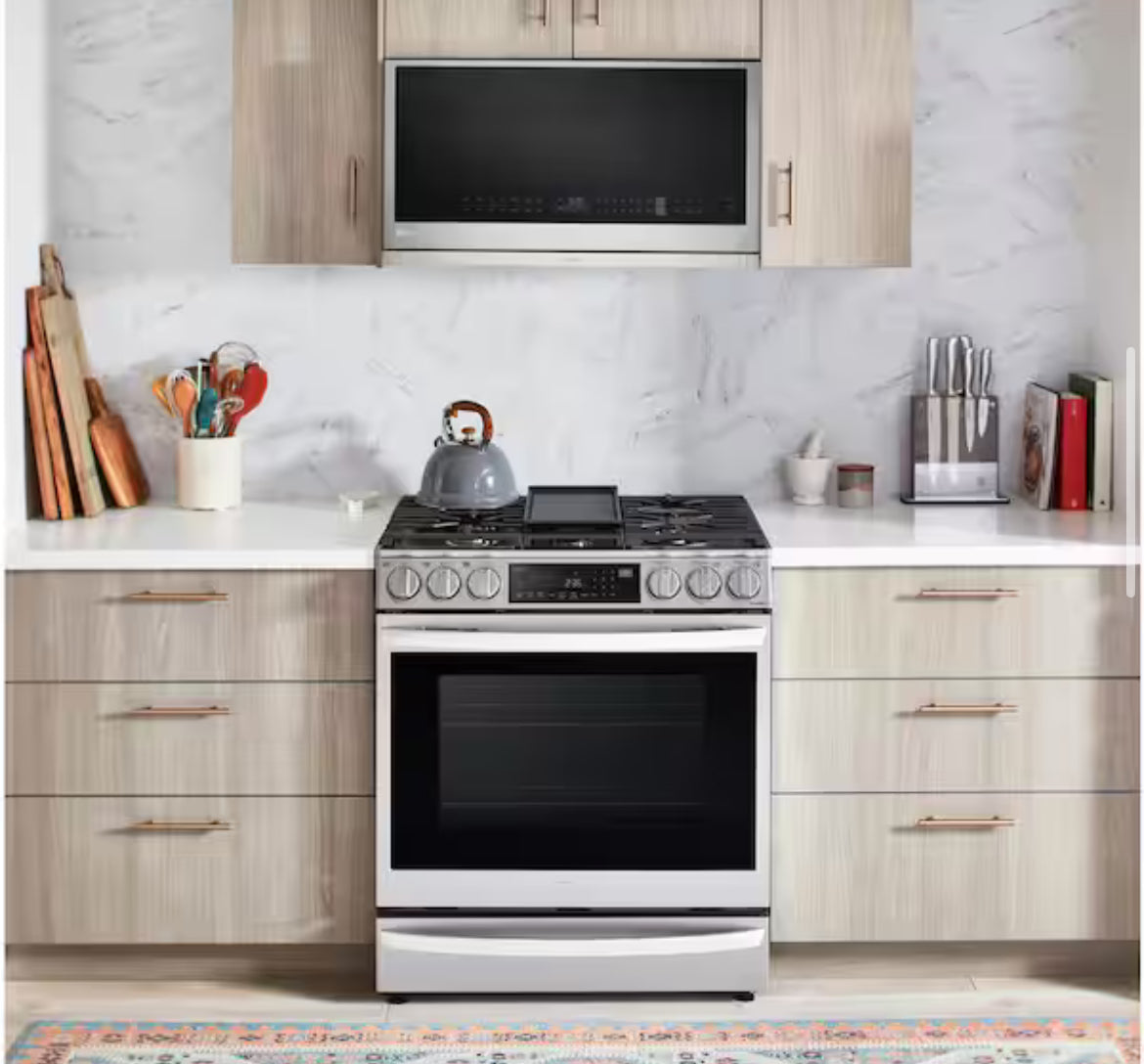 2.1 cu. ft. 30 in. Width PrintProof Stainless Steel 1,050-Watt Smart Over-the-Range Microwave Oven with ExtendaVent 2.0