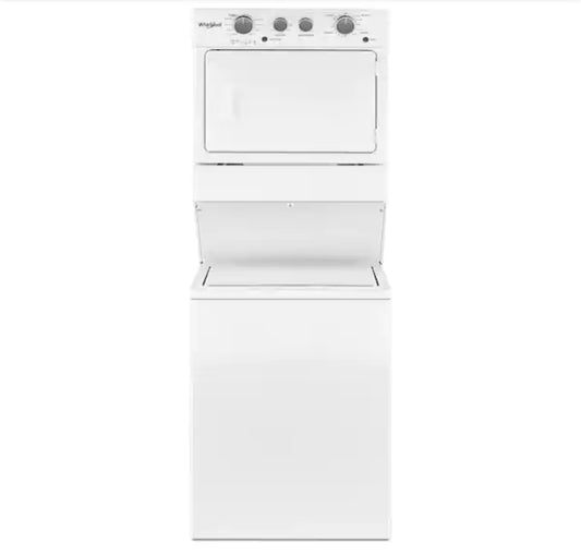 White Laundry Center with 3.5 cu. ft. Washer and 5.9 cu. ft. Gas Dryer with 9 Wash Cycles and AutoDry