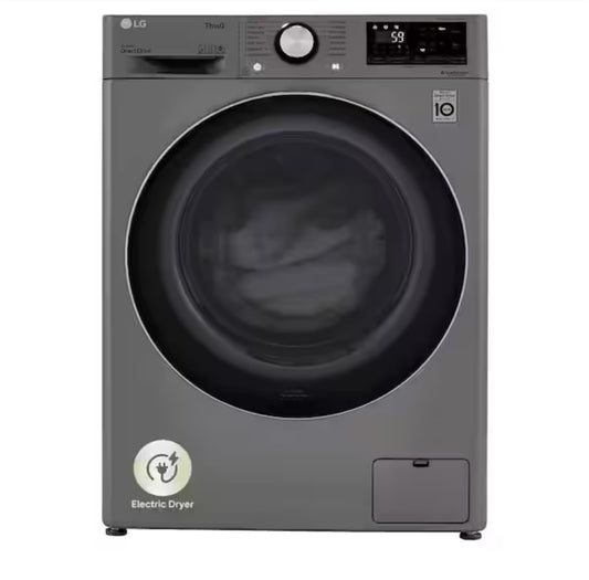24 in. W 2.4 cu. ft. SMART All-in-One Compact Front Load Washer & Ventless Dryer Combo in Graphite Steel with Steam *Slightly Used*