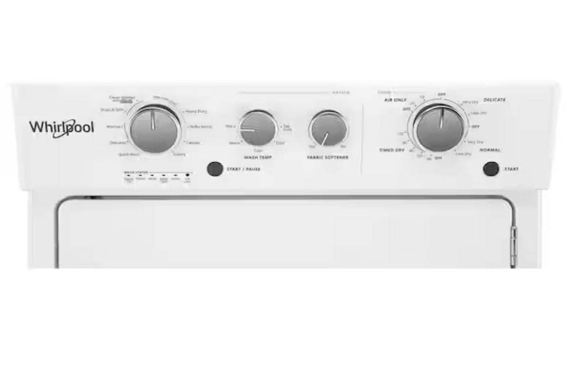 White Laundry Center with 3.5 cu. ft. Washer and 5.9 cu. ft. Electric Dryer with 9 Wash cycles and AUTODRY
