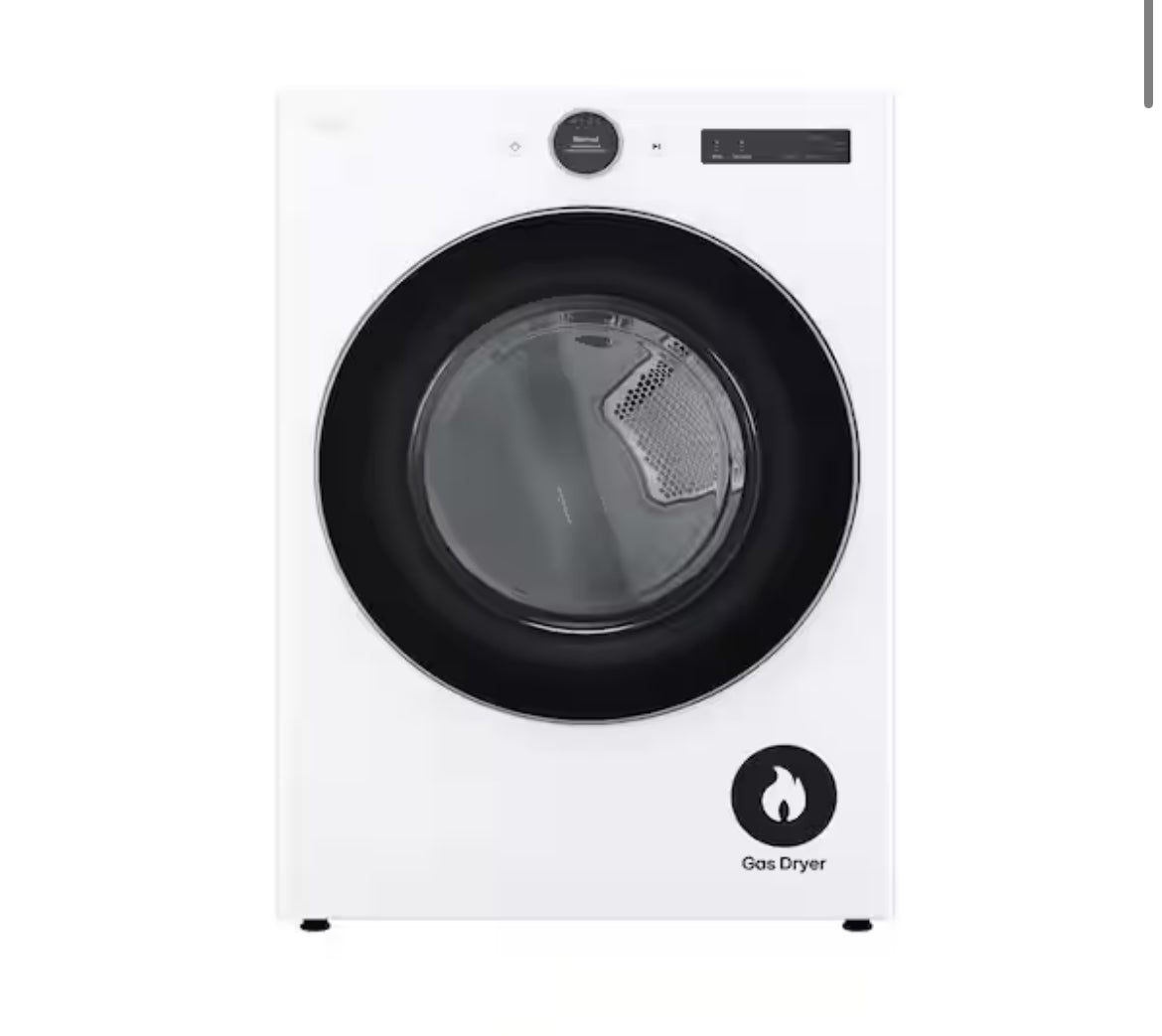 7.4 cu. ft. Vented Stackable SMART Gas Dryer in White with TurboSteam and AI Sensor Dry Technology