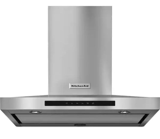 36 in. Wall Mount Convertible Canopy Range Hood in Stainless Steel Kitchen Aid