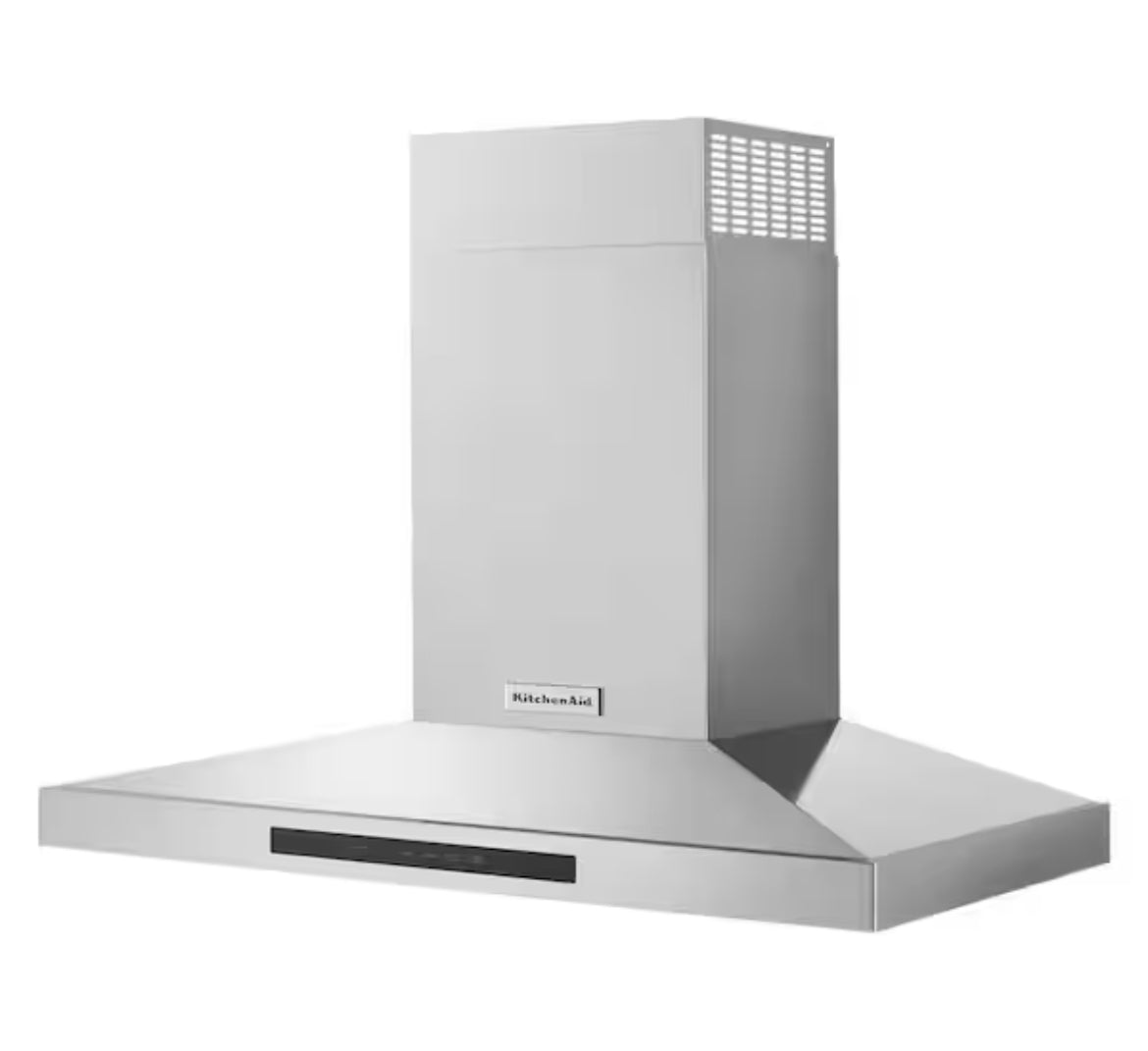 36 in. Wall Mount Convertible Canopy Range Hood in Stainless Steel Kitchen Aid