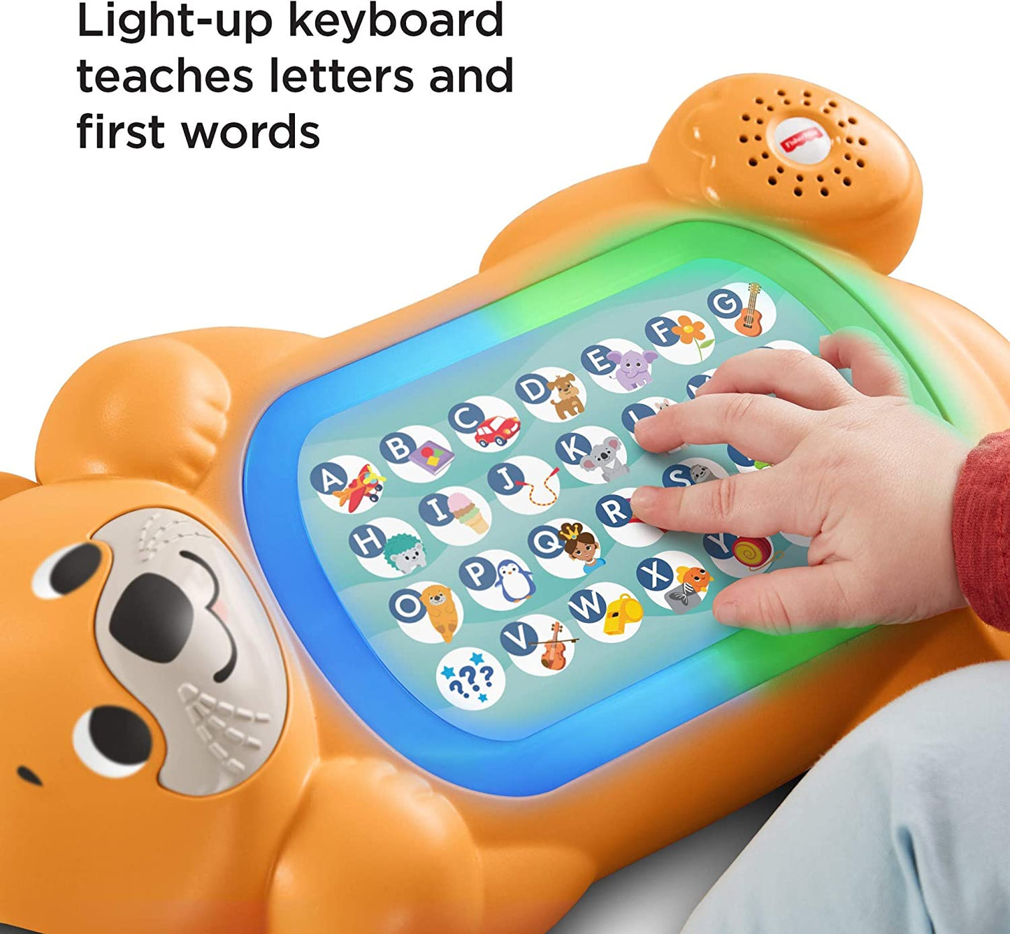 Fisher-Price Linkimals Baby Learning Toy A To Z Otter Keyboard With Interactive Music And Lights For Infants And Toddlers