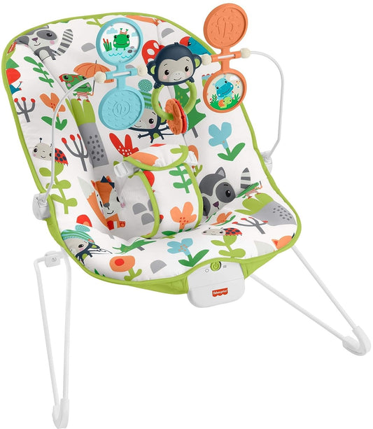 Fisher-Price Baby's Bouncer – Green, bouncing seat for soothing and play for newborns and infants