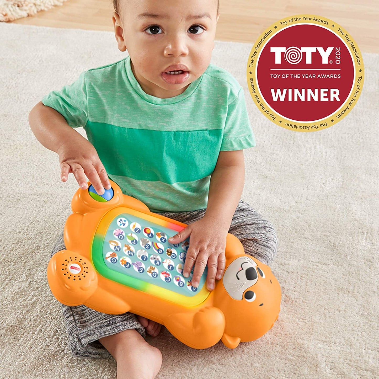 Fisher-Price Linkimals Baby Learning Toy A To Z Otter Keyboard With Interactive Music And Lights For Infants And Toddlers