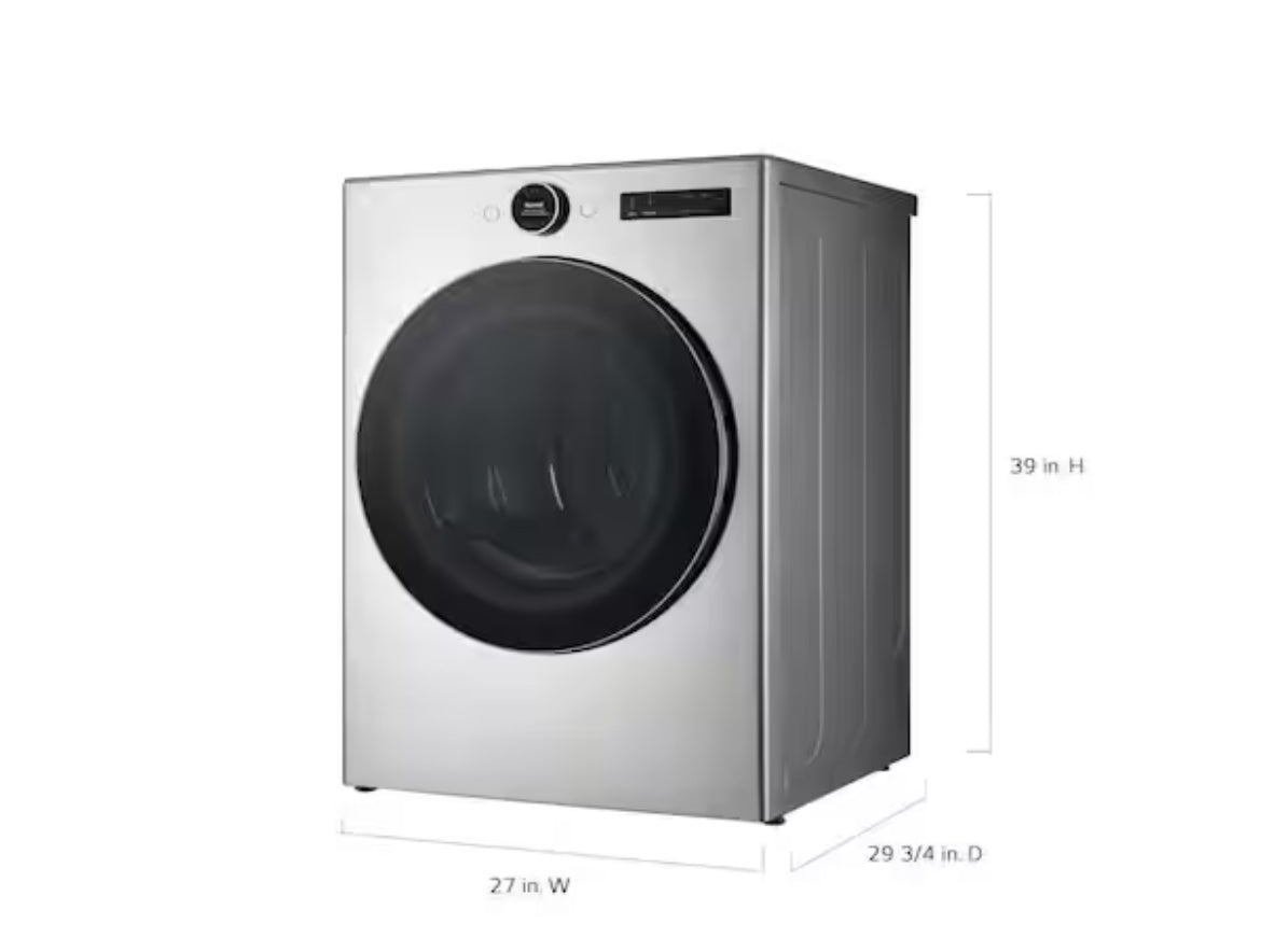 7.4 cu. ft. Vented Stackable SMART Gas Dryer in Graphite Steel with TurboSteam and AI Sensor Dry Technology *Slightly Used*