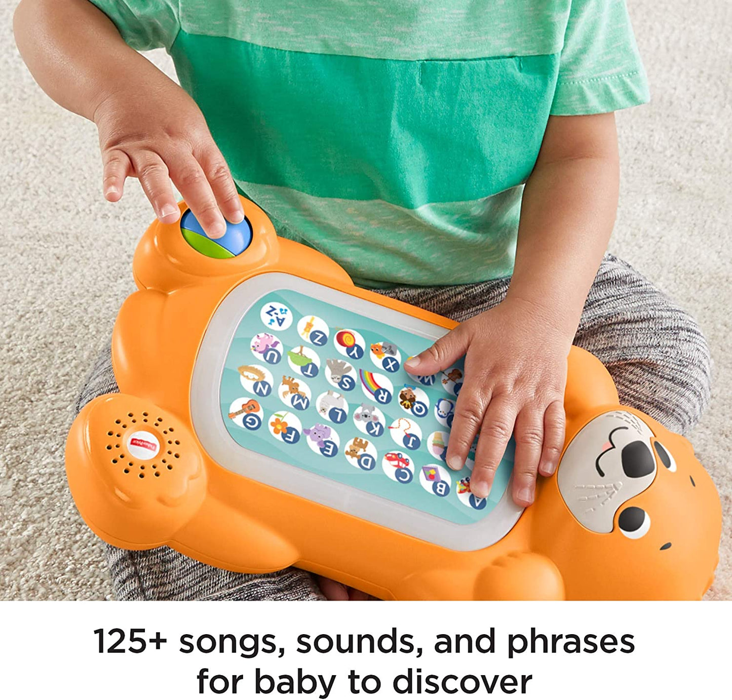 Fisher-Price Linkimals Baby Learning Toy A To Z Otter Keyboard With Interactive Music And Lights For Infants And Toddlers