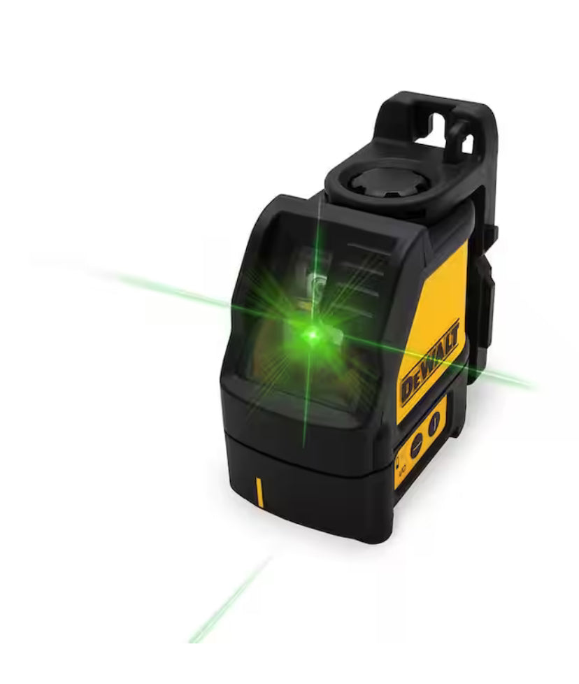 100 ft. Green Self-Leveling Cross Line Laser Level with (3) AA Batteries & Case DW088CG