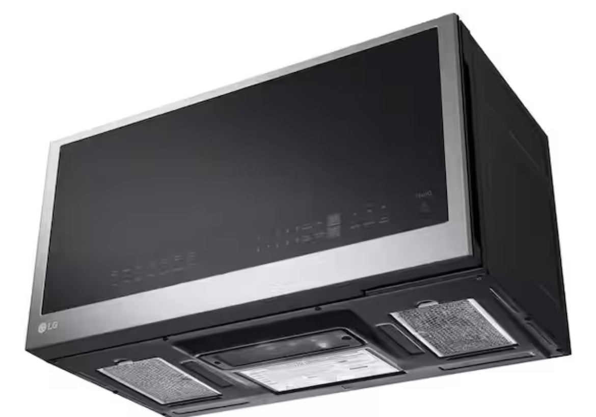 *Slightly Dented* Smart 30 in. W 2 cu. ft. Over the Range Microwave with EasyClean 1,050-Watt in PrintProof Stainless Steel