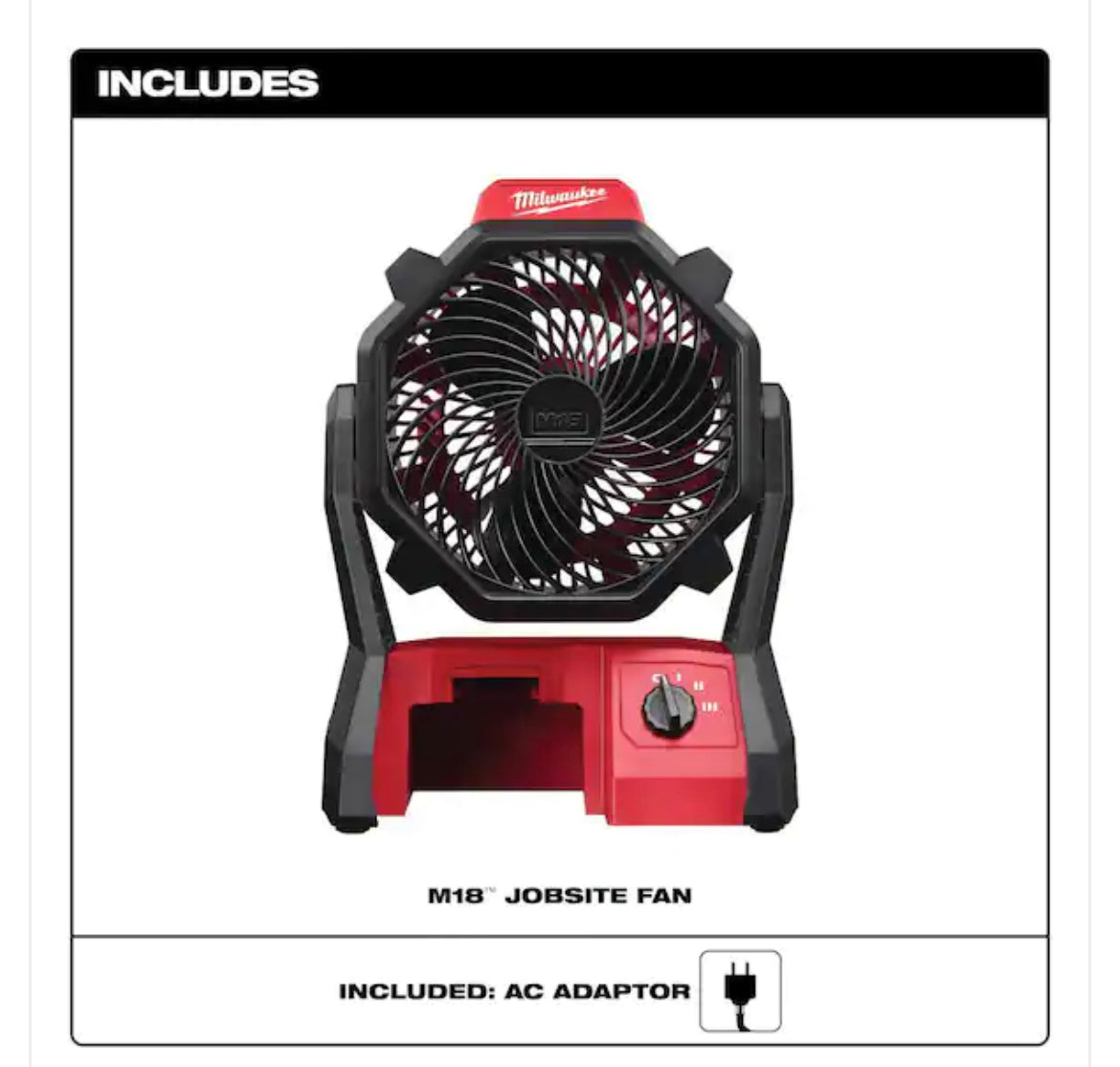 M18 18-Volt Lithium-Ion Cordless Jobsite Fan (Tool-Only)