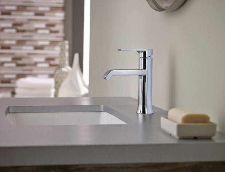 Moen Genta Single Hole Single-Handle Bathroom Faucet in Chrome