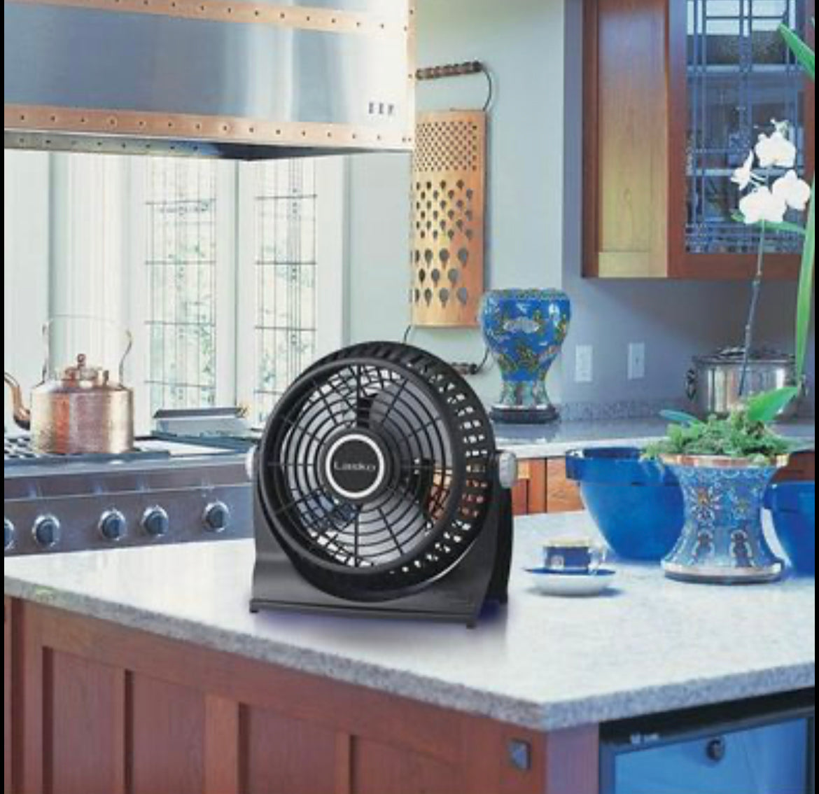 Lasko Breeze Machine Pivoting Floor/Table, 2-Speed, Black (507) Household Fans