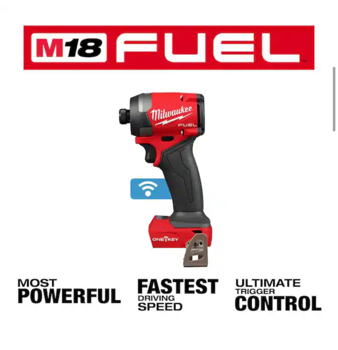 M18 FUEL ONE-KEY 18V Lithium-Ion Brushless Cordless 1/4 in. Hex Impact Driver One Key(Tool-Only) Slightly used like new