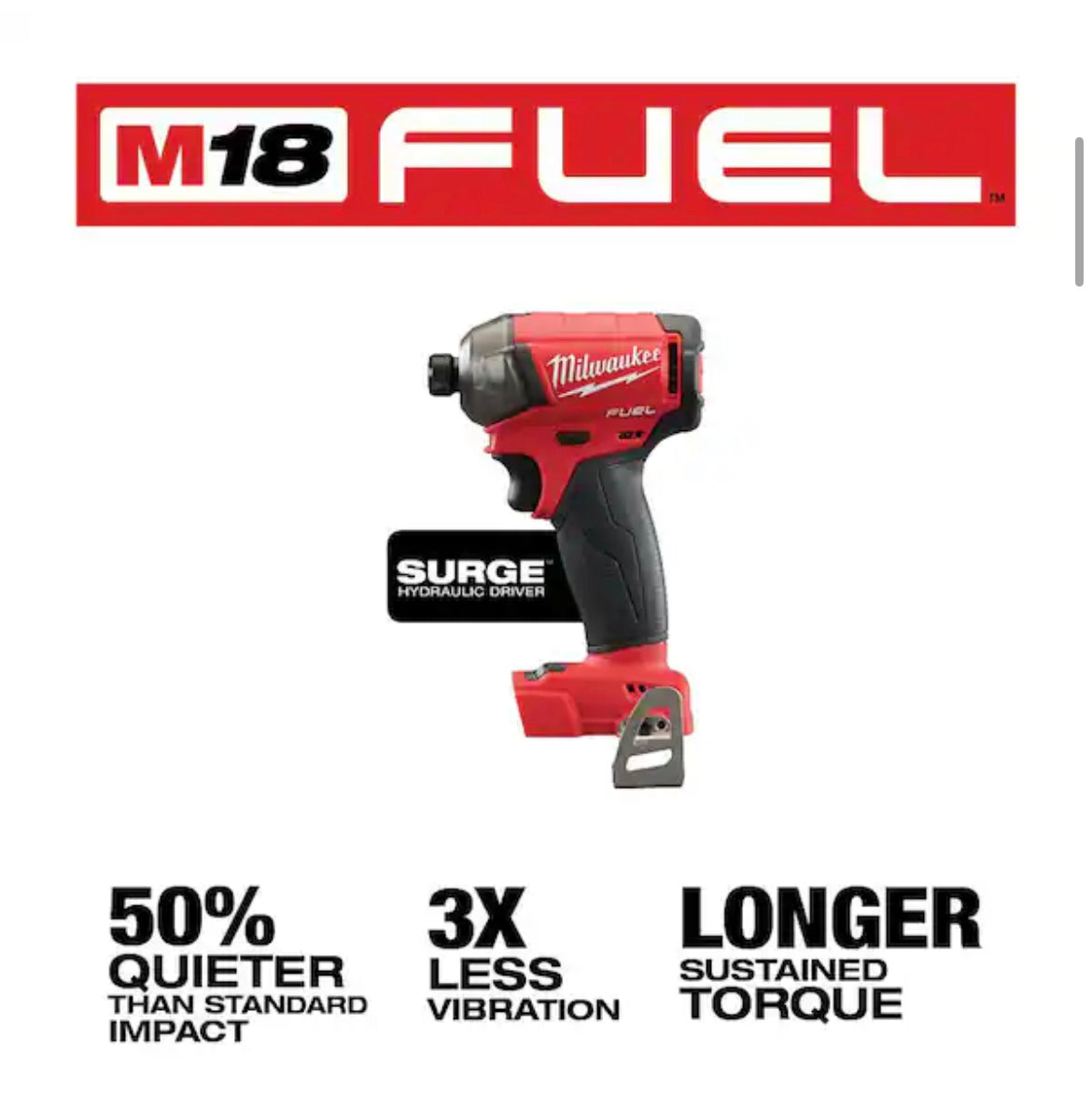 M18 FUEL SURGE 18V Lithium-Ion Brushless Cordless 1/4 in. Hex Impact Driver (Tool-Only)