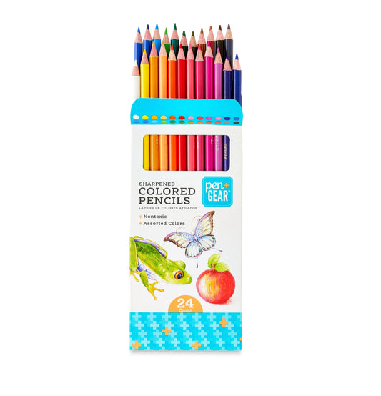 Pen+Gear Sharpened Colored Pencils, 24 Count