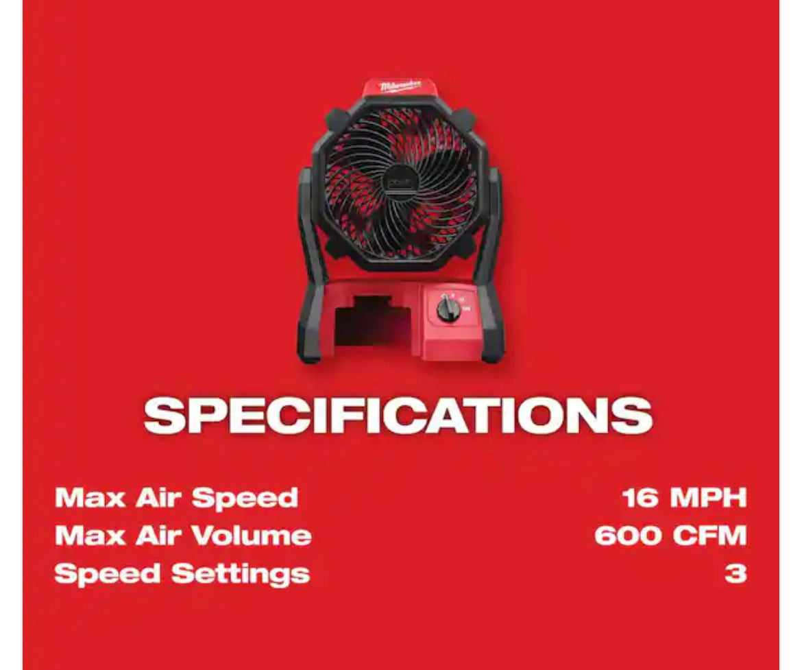 M18 18-Volt Lithium-Ion Cordless Jobsite Fan (Tool-Only)