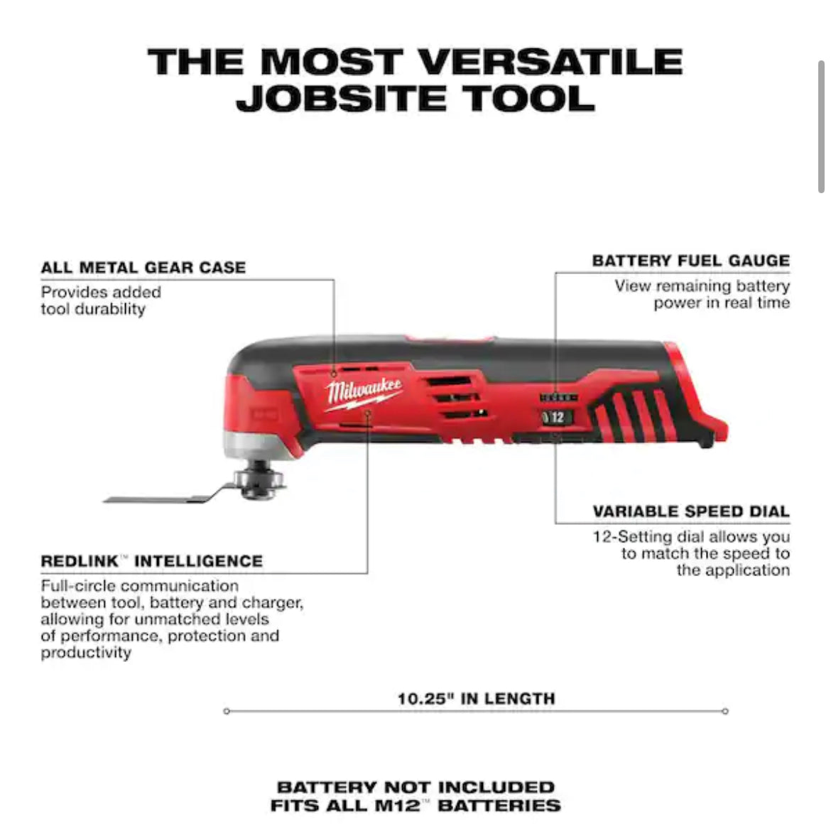 M12 12V Lithium-Ion Cordless Oscillating Multi-Tool (Tool-Only)