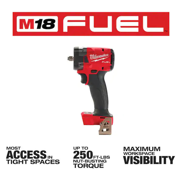 M18 FUEL GEN-3 18V Lithium-Ion Brushless Cordless 3/8 in. Compact Impact Wrench with Friction Ring (Tool-Only) [ NEW ] 2854-20