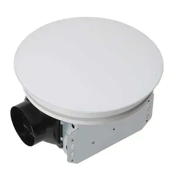 Round Decorative White 80 CFM Ceiling and Wall Mounted Bathroom Ventilation Exhaust Fan with Dimmable LED Light