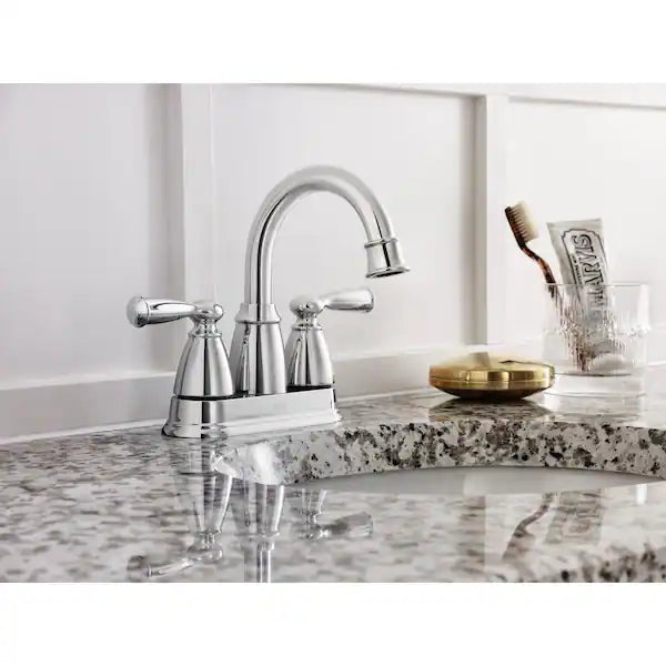 Banbury 4 in. Centerset 2-Handle Bathroom Faucet in Chrome