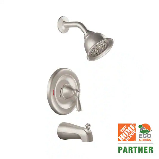 Banbury Single-Handle 1-Spray 1.75 GPM Tub and Shower Faucet in Spot Resist Brushed Nickel (Valve Included)