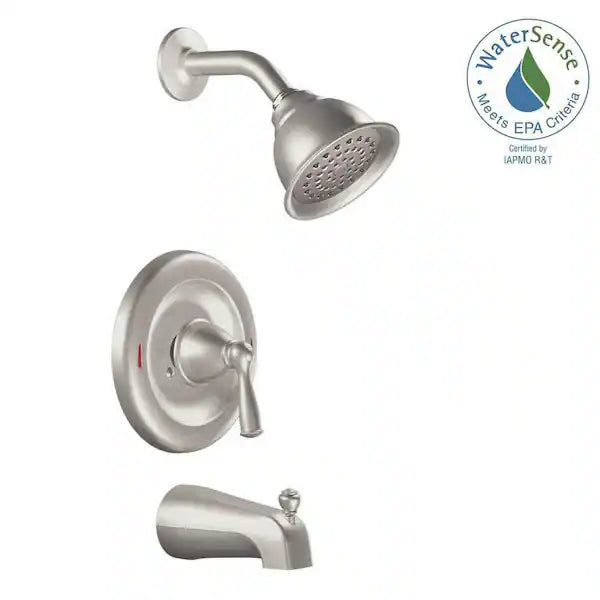 Banbury Single-Handle 1-Spray 1.75 GPM Tub and Shower Faucet in Spot Resist Brushed Nickel (Valve Included)