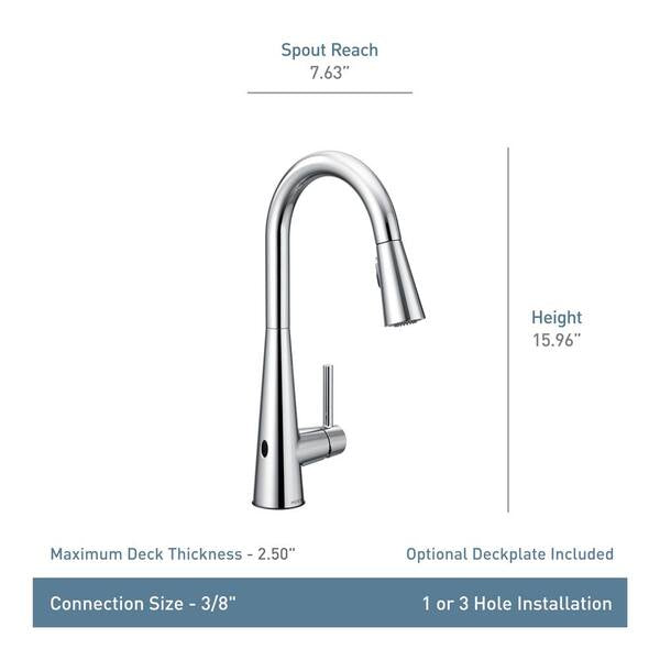 Sleek Touchless Single-Handle Pull-Down Sprayer Kitchen Faucet with MotionSense Wave in Spot Resist Stainless