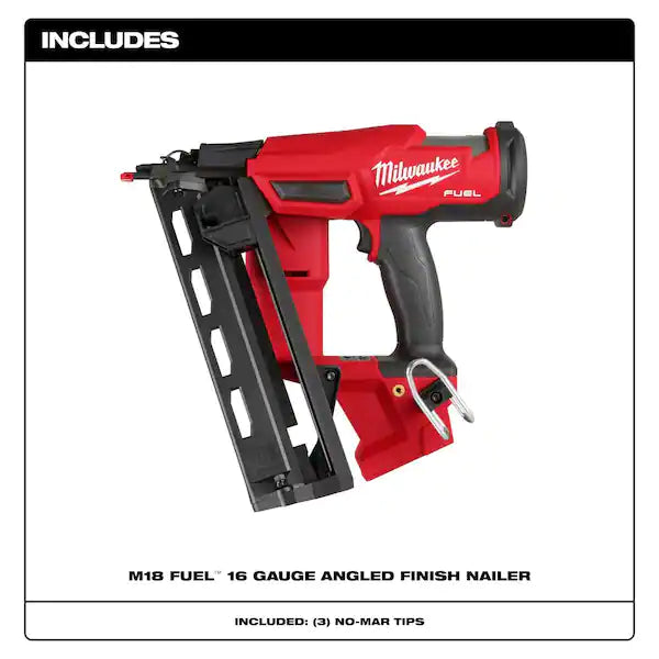 M18 FUEL 18-Volt Lithium-Ion Brushless Cordless Gen II 16-Gauge Angled Finish Nailer (Tool-Only)