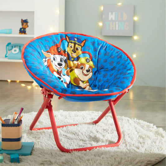 Nickelodeon's Paw Patrol 19" Toddler Mini Saucer Chair, Blue Polyester