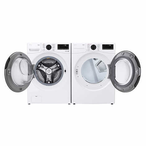 LG 4.5 cu. ft. Front Load Washer with TurboWash 360 and 7.4 cu. ft. GAS Dryer with TurboSteam and Built-In Intelligence