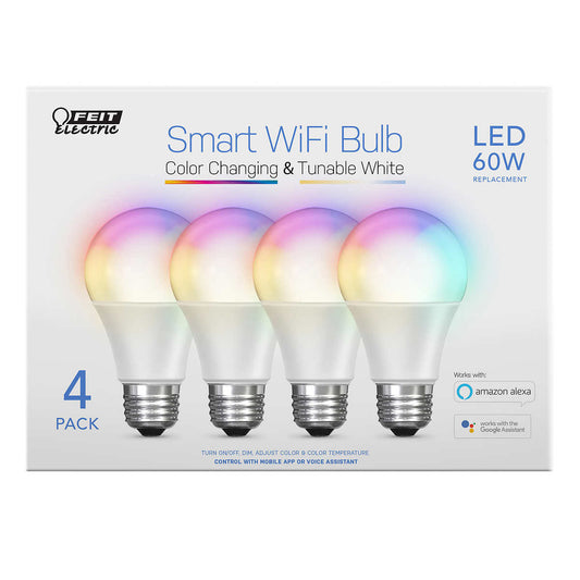 FEIT WIFI SMART BULB 4PK