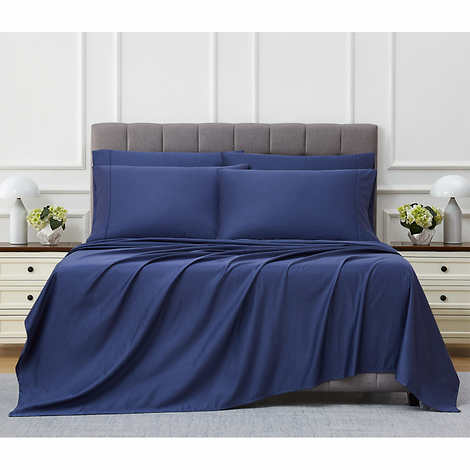 Kirkland Signature 680 Thread Count Sheet Set (KING) (DARK BLUE)