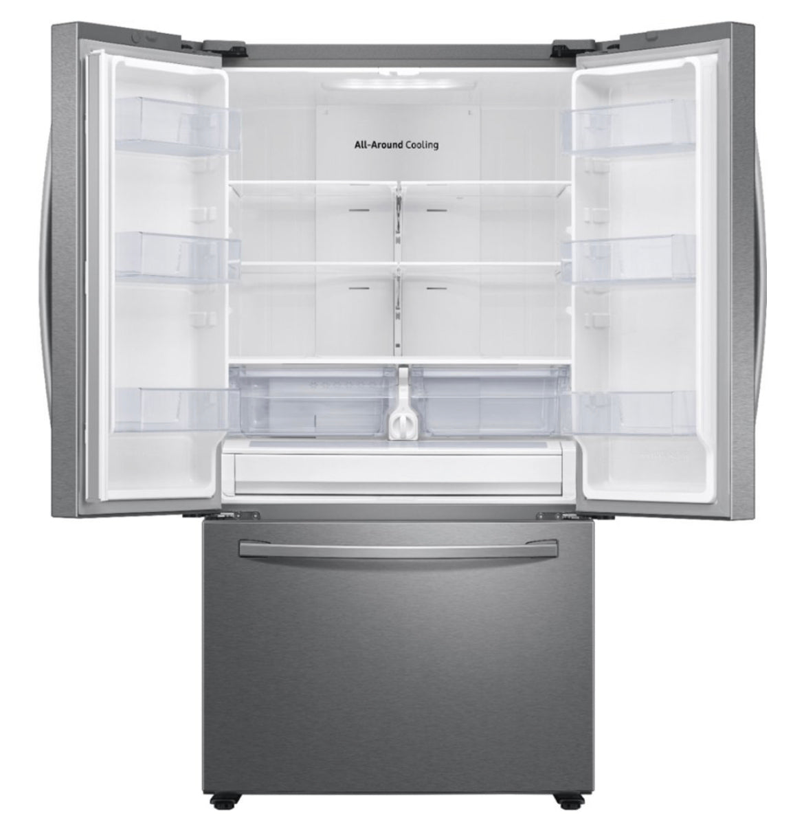 Samsung - 28 cu. ft. Large Capacity 3-Door French Door Refrigerator - Stainless steel