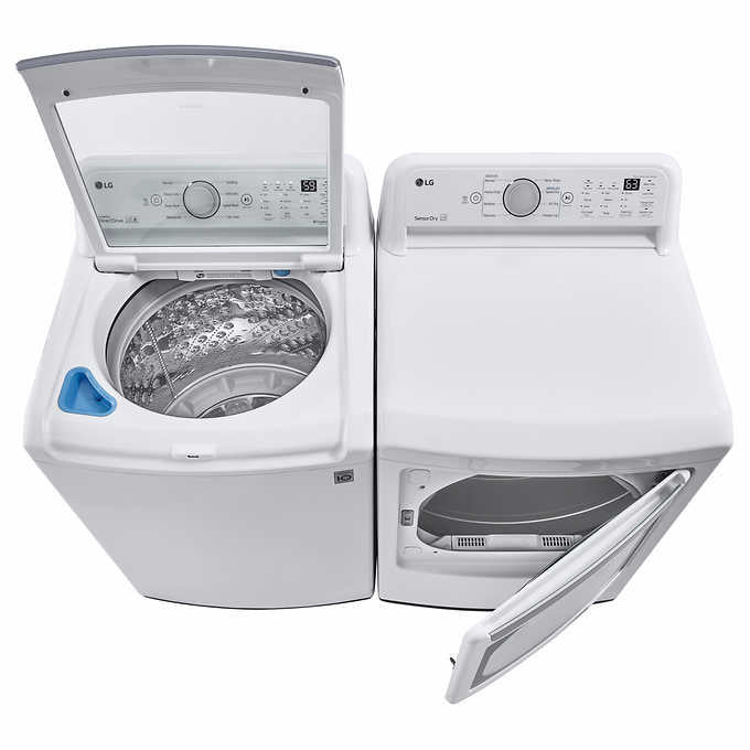 Package - LG - 5.0 Cu. Ft. High-Efficiency GAS Smart Top Load Washer with 6Motion Technology and 7.3 Cu.