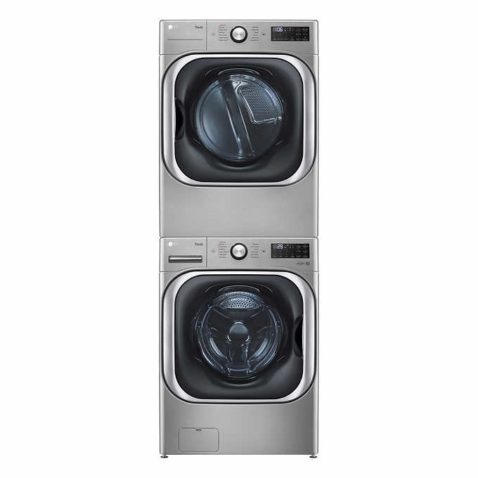 LG 5.2 cu. ft. Mega Capacity Front Load Washer and 9.0 cu. ft. Mega Capacity ELECTRIC Dryer with Built-In Intelligence