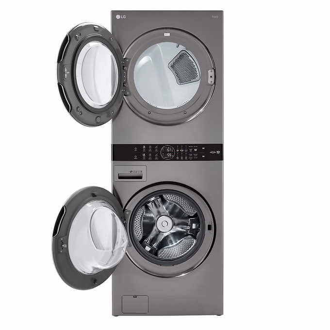 LG WashTower Single Unit ELECTRIC with Center Control 4.5 cu.ft. Front Load Washer and 7.4 cu.ft.