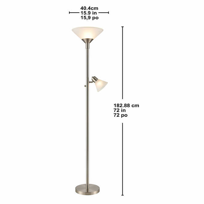 Torchiere Floor Lamp with Reading Light