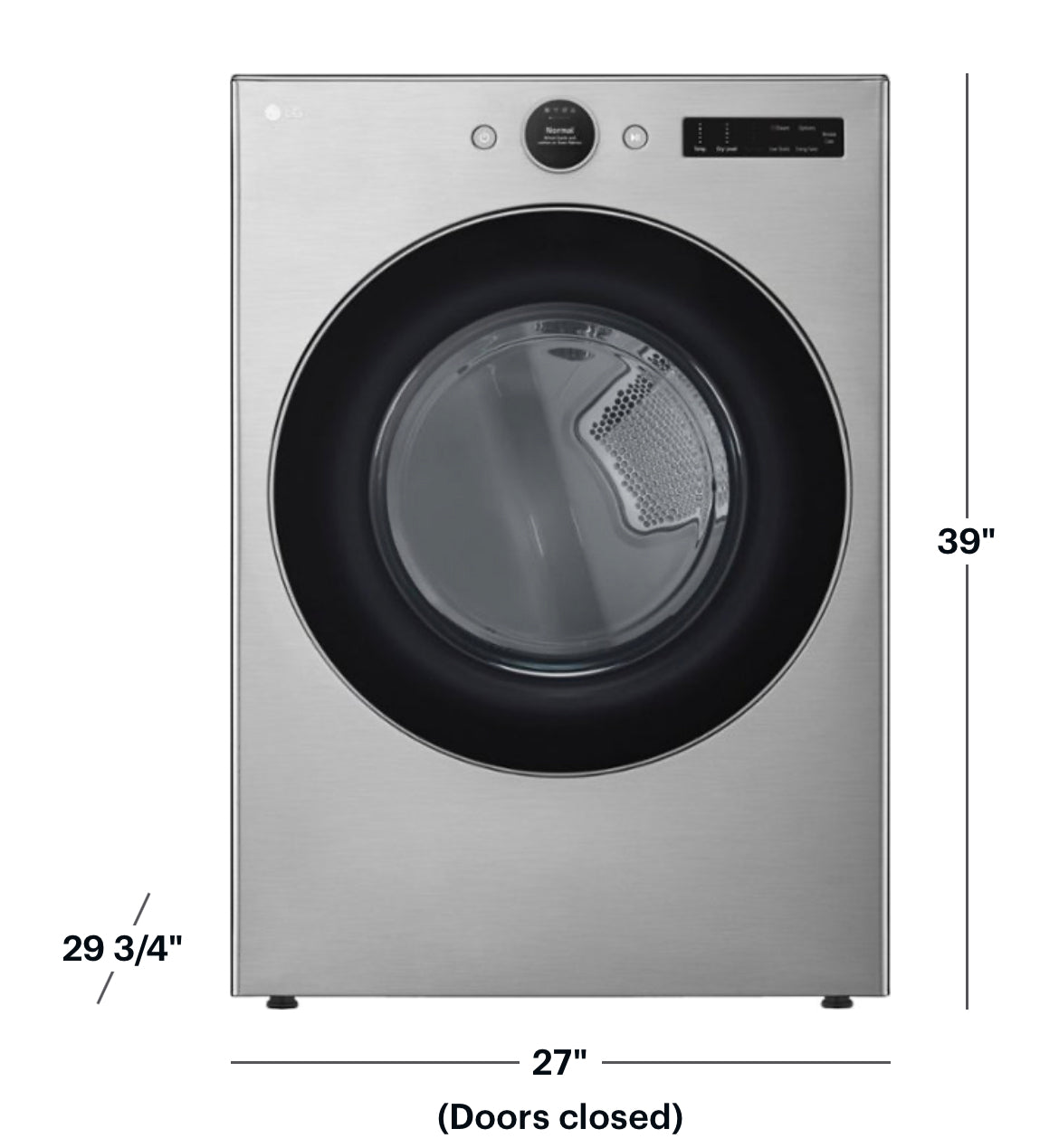 LG Appliances 7.4 Cu. Ft. Ultra Large Capacity Smart Front Load Electric Energy Star Dryer