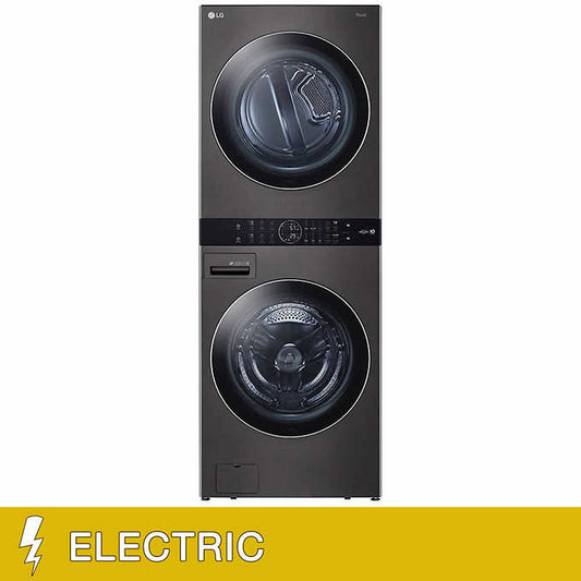 LG WashTower Single Unit ELECTRIC with Center Control 4.5 cu. ft. Front Load Washer and 7.4 cu.