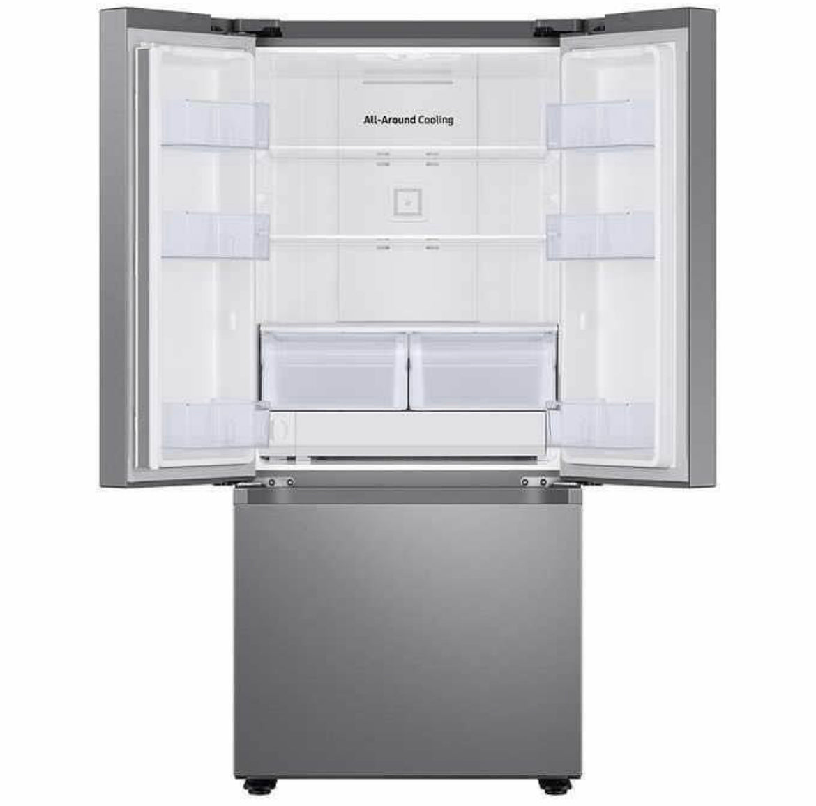 Samsung - 22 cu. ft. Smart 3-Door French Door Refrigerator - Stainless steel