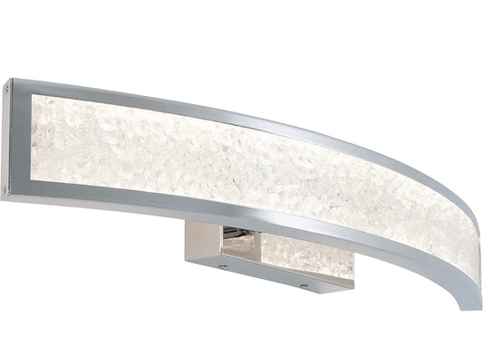 Artika Glitter 27W LED Modern and Glam Vanity Light Fixture, Chrome - Ideal for Bathroom Lighting, 1900 Lumens, Warm White Light 3000 Kelvin, No Bulb Required