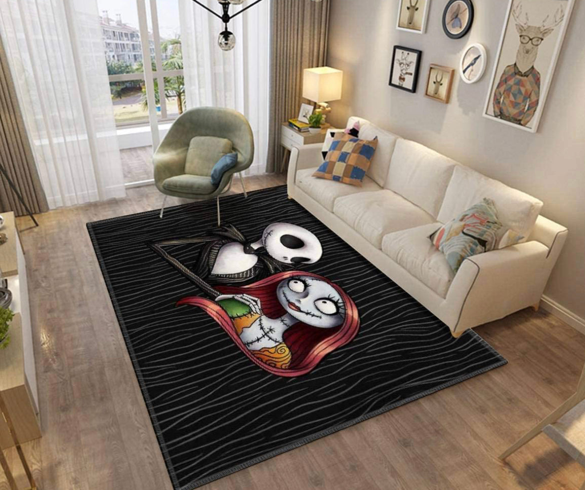 The Nightmare Before Christmas Area Rugs Non-Slip Floor Mat Doormats Home Runner Rug Carpet for Bedroom Indoor Outdoor Kids Play Mat Nursery Throw Rugs Yoga Mat